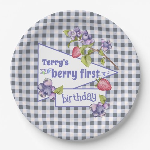 Berry First Birthday Paper Plates