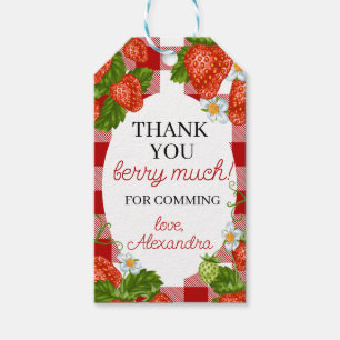Berry First Birthday Party Favor Gift Tags