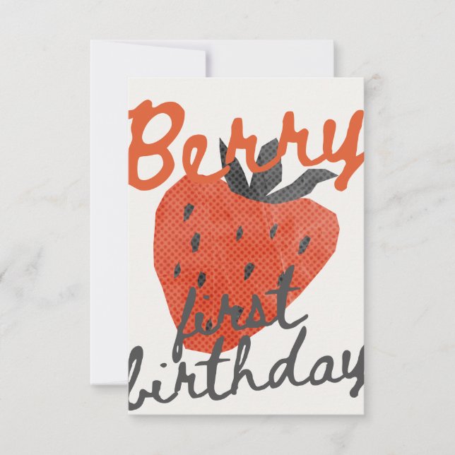 Berry First Birthday Party Invitation (Front)