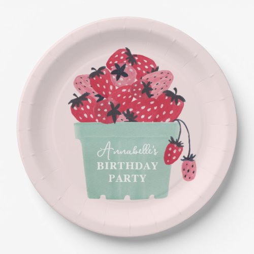 Berry First Birthday Party Strawberry Paper Plates