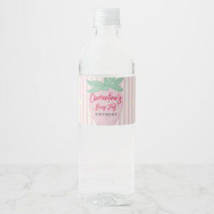 Berry First Birthday Party Water Bottle Label