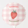 Berry First Birthday Pink & Plaid Baloon Balloon