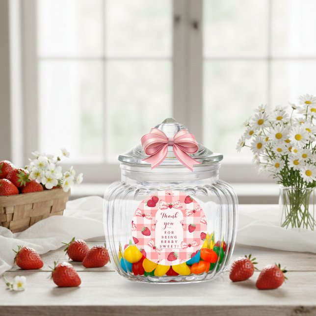 Berry First Birthday Stickers Red Gingham Bows (Berry First Birthday Stickers Red Gingham Bows)