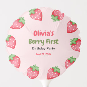 Berry First Birthday Strawberry 1st Birthday Balloon