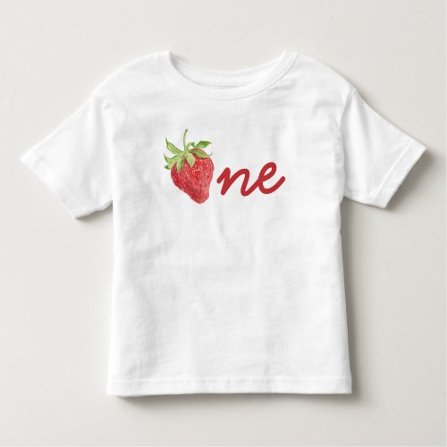 Berry First Birthday Strawberry 1st Birthday Girl Toddler T_shirt