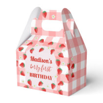 Berry First Birthday Strawberry First 1st Welcome Favor Boxes
