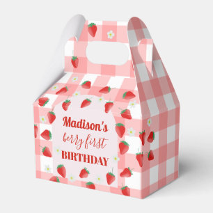 Berry First Birthday Strawberry First 1st Welcome Favor Boxes
