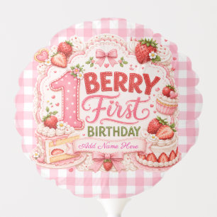 Berry First Birthday Strawberry Shortcake Balloon