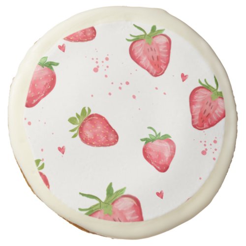 Berry First Birthday Strawberry Sugar Cookie