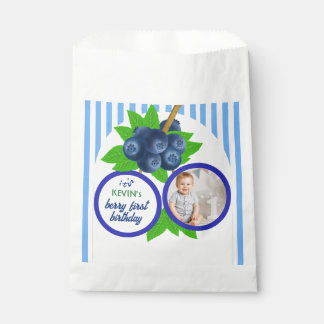 Berry First Birthday Summer Blueberry Party Favor Bag