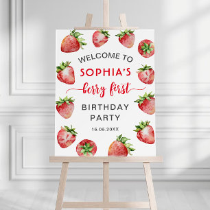 Berry First Birthday Welcome Foam Board