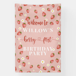 Berry First Birthday Welcome Sign