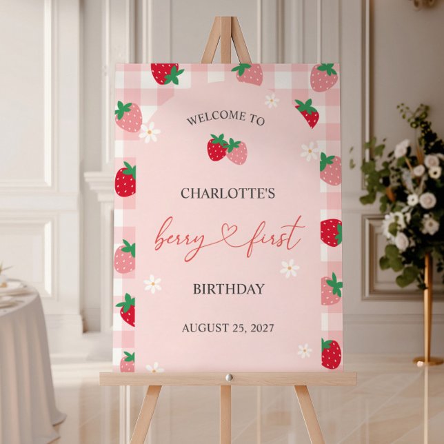 Berry First Birthday Welcome Sign (Creator Uploaded)