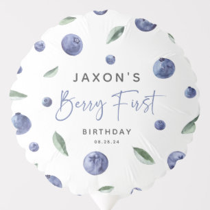 'Berry First' Blueberry 1st Birthday Balloon