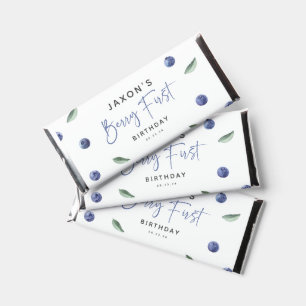 Berry First Blueberry 1st Birthday Hershey Bar Favors