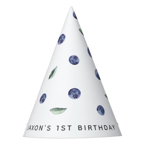 Berry First Blueberry 1st Birthday  Party Hat