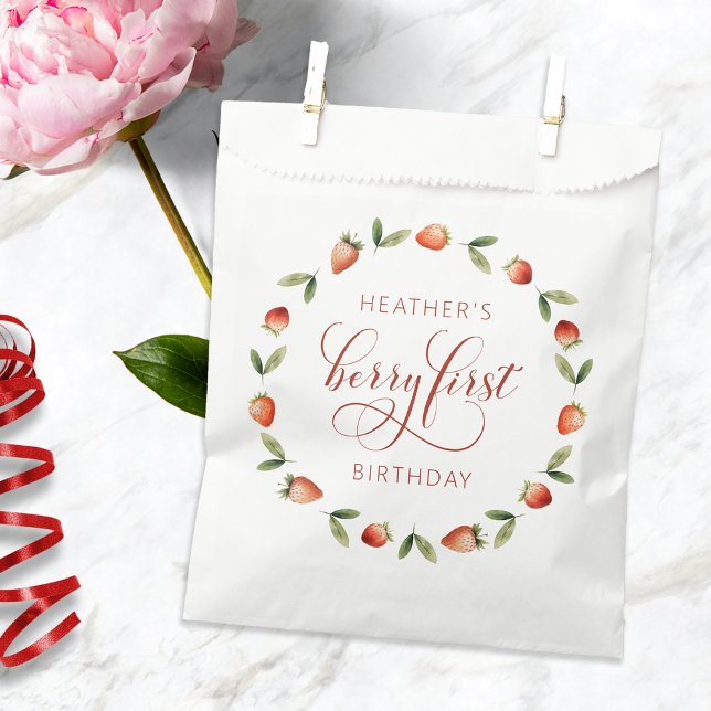 Berry First Favor Bag (Berry First Favor Bag by Painted Paperie
)