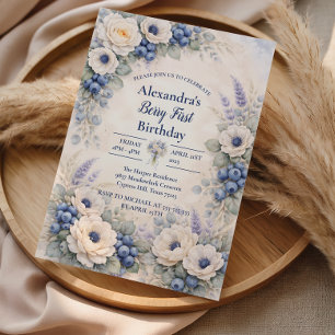 Berry First Storybook Garden 1st Birthday Invitation