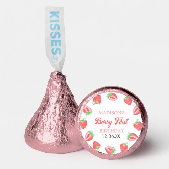 Berry First Strawberry 1st Birthday Hershey®'s Kisses® (Front)