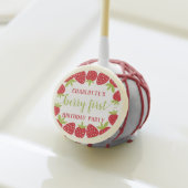  Berry First Strawberry 1st Birthday Party Custom Cake Pops (Front Insitu)