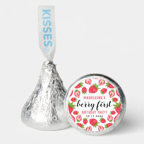 Berry First Strawberry 1st Birthday Party Custom  Hersheys Kisses