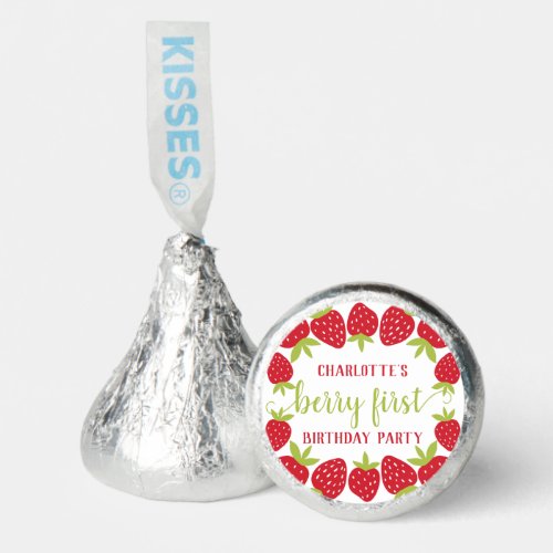  Berry First Strawberry 1st Birthday Party Custom Hersheys Kisses