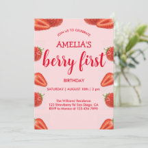 Berry First | Strawberry 1st Birthday pink