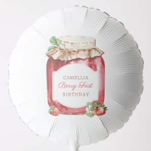 Berry First Strawberry Jam 1st Birthday Party Balloon