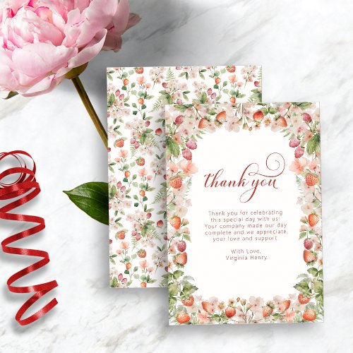 Berry First Thank You Card
