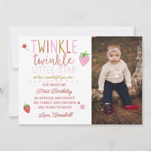 Berry First Thank You Card Twinkle Star Download
