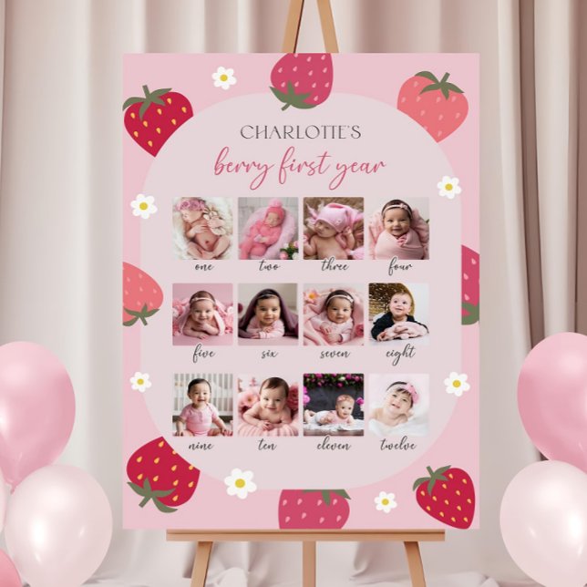 Berry First Year Photo Sign Monthly Photo Sign Ber (Creator Uploaded)