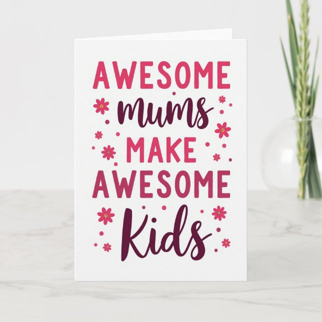 Berry Floral Mothers Day Card (Front)