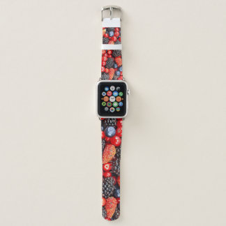 Berry-Fresh Background Mosaic Apple Watch Band