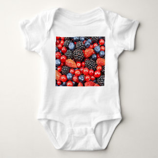 Berry-Fresh Background Mosaic Baby Bodysuit
