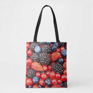 Berry-Fresh Background Mosaic Tote Bag