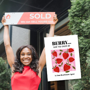 Berry Glad You Chose Me as Your Real Estate Agent  Postcard