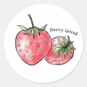 Berry Good Fun - Strawberry Delight Classic Round Sticker