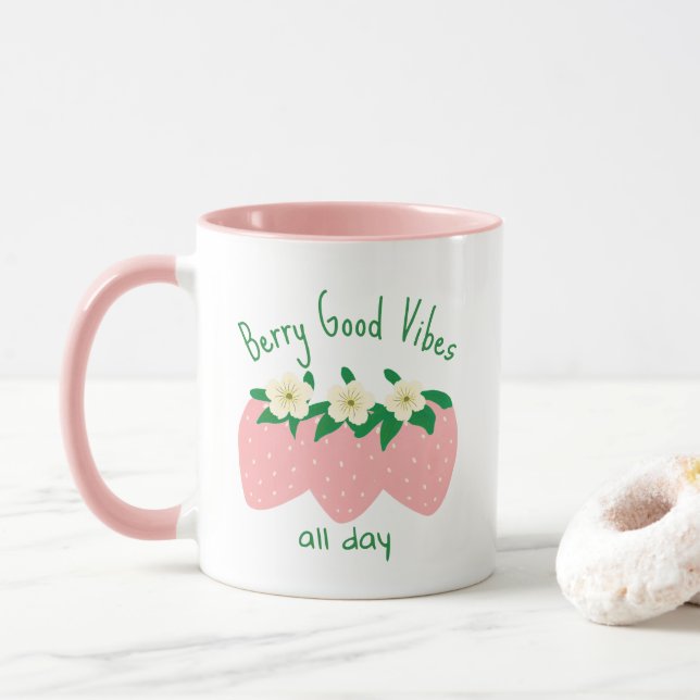 Berry Good Vibes All Day Mug (With Donut)