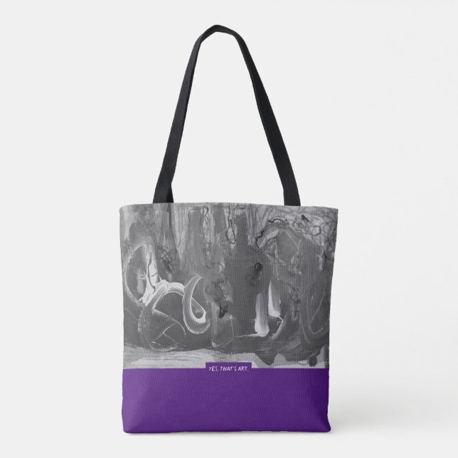 Berry&Gray, Abstract Art Tote Bag (Back)
