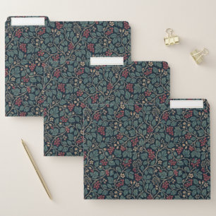 Berry Green Leaf File Folder
