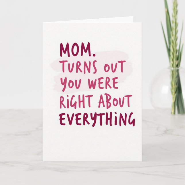 Berry Hues Mothers Day Script Card (Front)