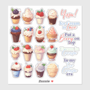 Berry Ice Cream Stickers