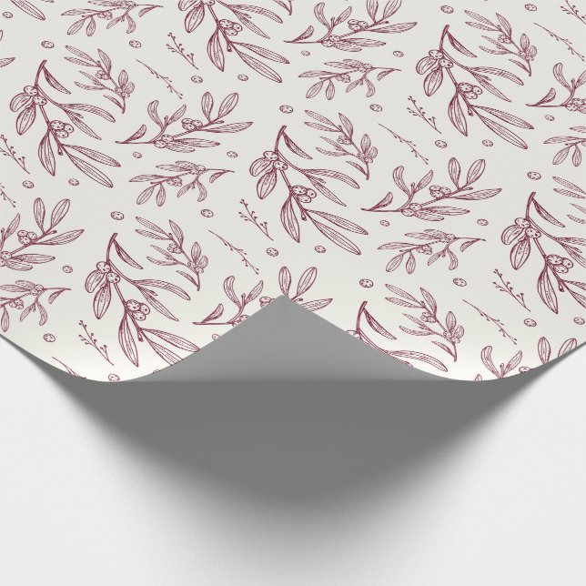 Berry Imprint | Plum | Holiday Wrapping Paper (Corner)