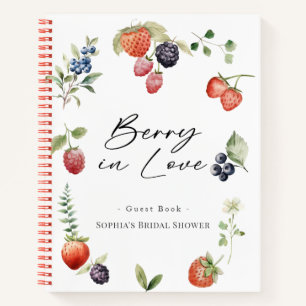 Berry in Love Berries Bridal Shower Guest Book