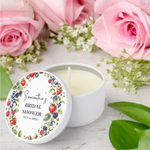 Berry in Love Berries Strawberry Bridal Shower Mini Candle Favors