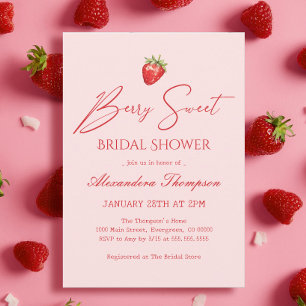 Berry In Love, Berry Sweet Bridal Shower Invitation