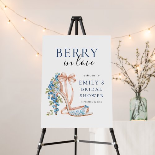 Berry In Love Blueberry Welcome to Bridal Shower Foam Board