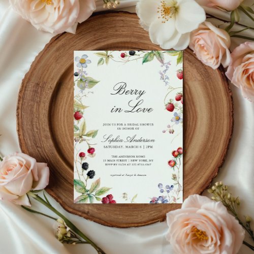 Berry In Love Bridal Shower Elegant Floral