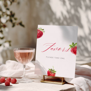 Berry in Love Bridal Shower Favors Poster