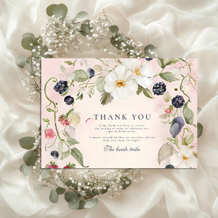 Berry in Love Shower Thank You Card